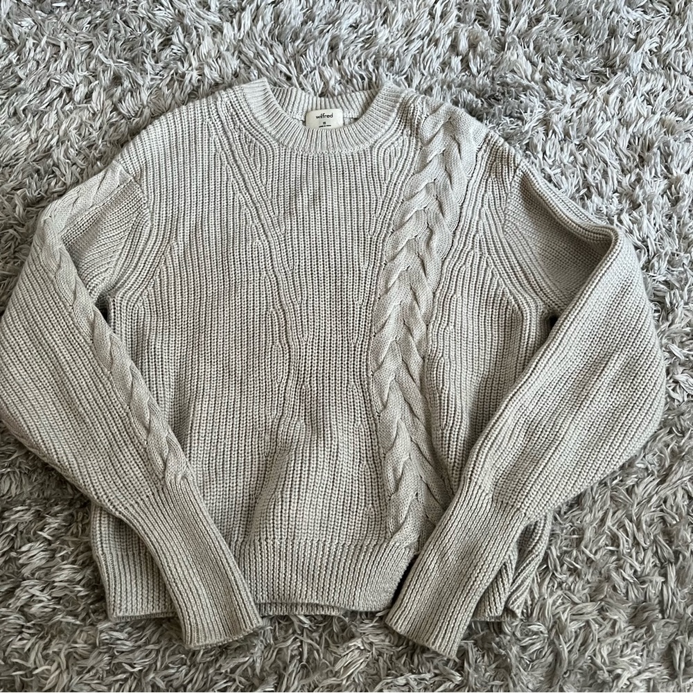 Aritzia Wilfred Lonell Cable Knit Sweater